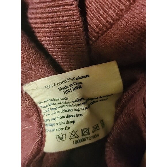 Jack Wills Mens‎ Sweater V Neck Cashmere Blend Large Red Knit Grandpa - Picture 7 of 9